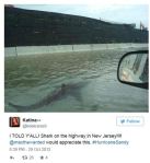 Manipulation: Photo eines Hais der angeblich nach Hurricane Sandy durch die überfluteten Straßen von New Jersey schwimmt